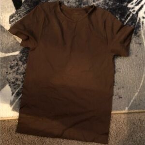 SOFT SMOOTHING SEAMLESS T-SHIRT - Cocoa
